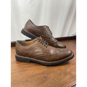 Johnson & Murphy J Murphy Dress Shoes Men's Sz 9M Brown Leather Wing Tip Oxfords
